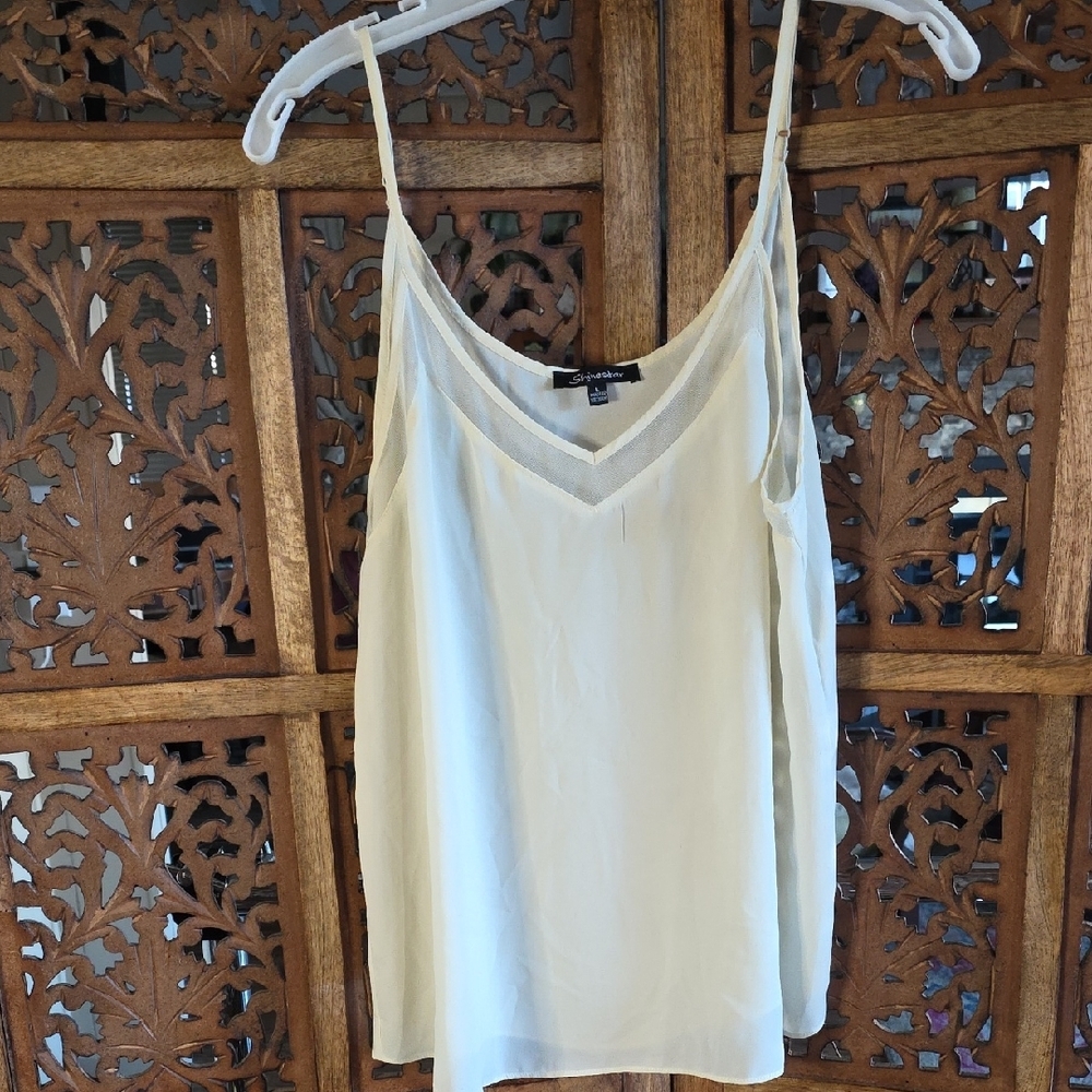 Shinestar Cream Camisole Top